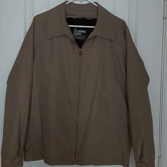 VINTAGE London Fog Harrington Jacket with Removable Faux Fur Liner - Tan -42 Reg - Picture 4 of 8